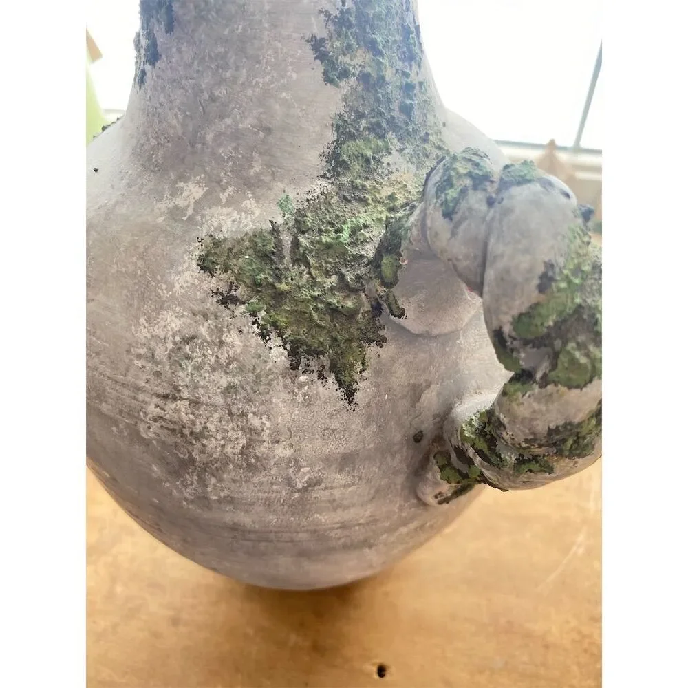 THE COMMONWEALTH Retro Green Double Handle Amphora Vase 10